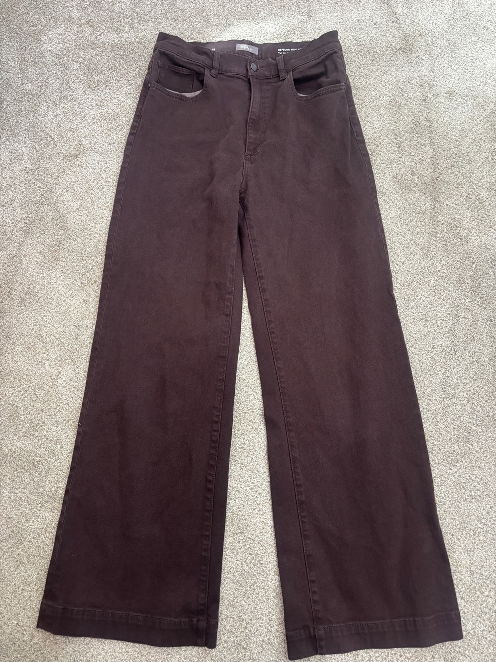 DL 1961 Hepburn Wide Leg High-Rise Vintage Dark Cocoa Brown Jeans Size 29 - Picture 14 of 14